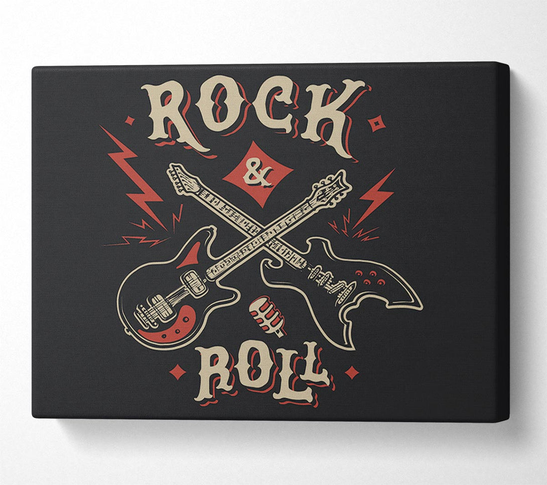  A Canvas Print of Rock And Roll Guitars Canvas Print
