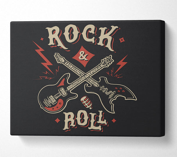  A Canvas Print of Rock And Roll Guitars Canvas Print