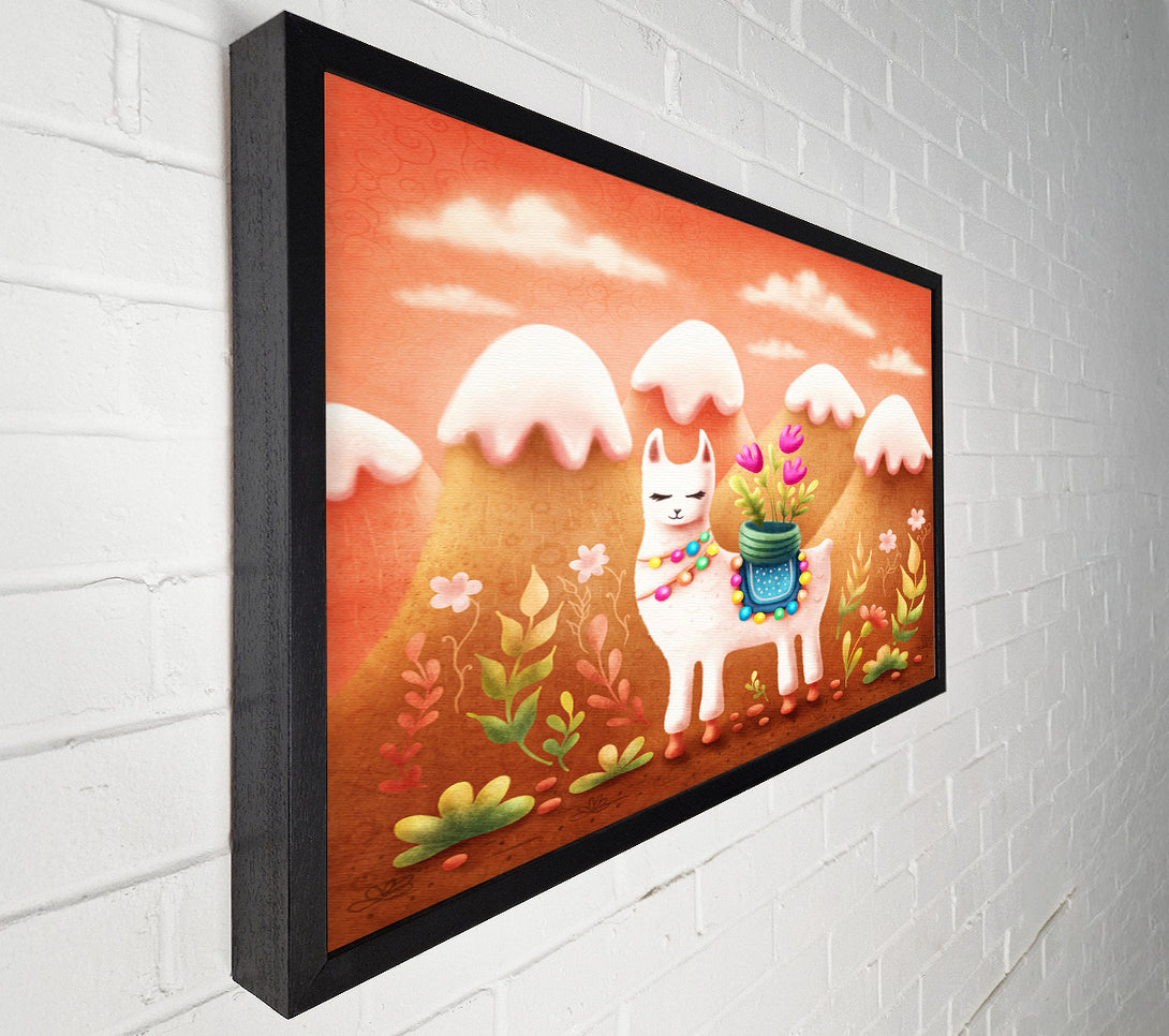  A Canvas Print of Llama In The Hilltop Canvas Art