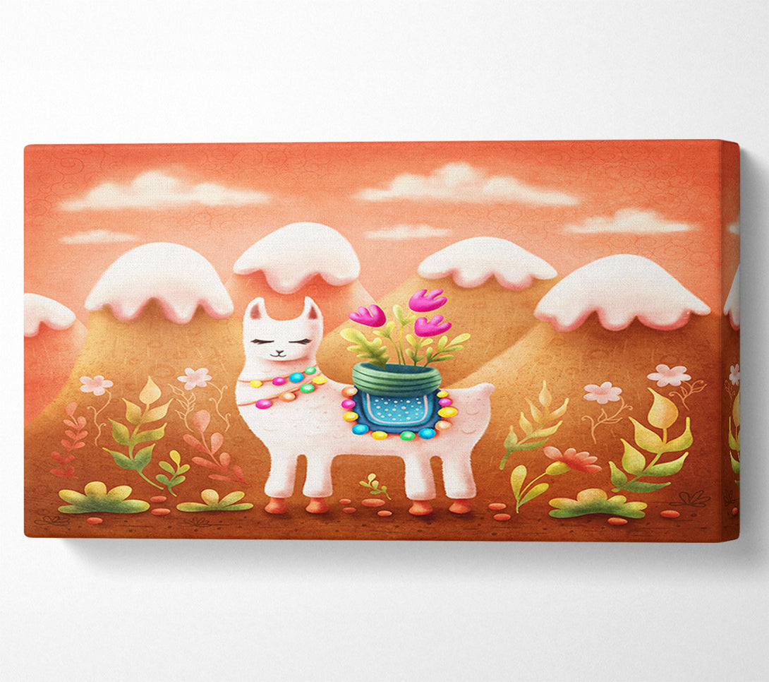  A Canvas Print of Llama In The Hilltop Canvas Art