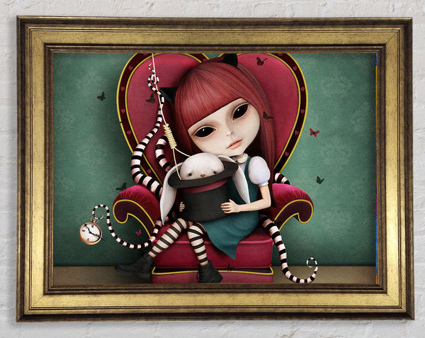 Creepy Alice In Wonderland Framed Print