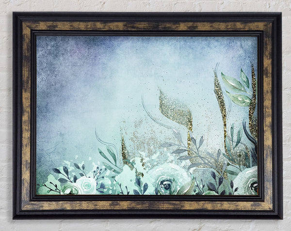 Leaves In The Frost Framed Print
