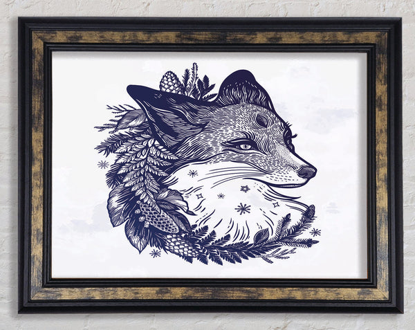 The Floral Fox Framed Print