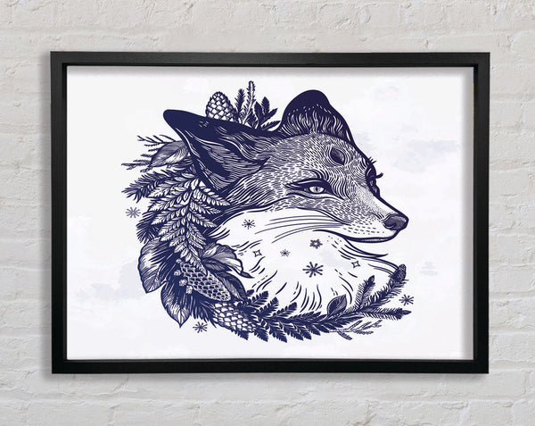 The Floral Fox Framed Print