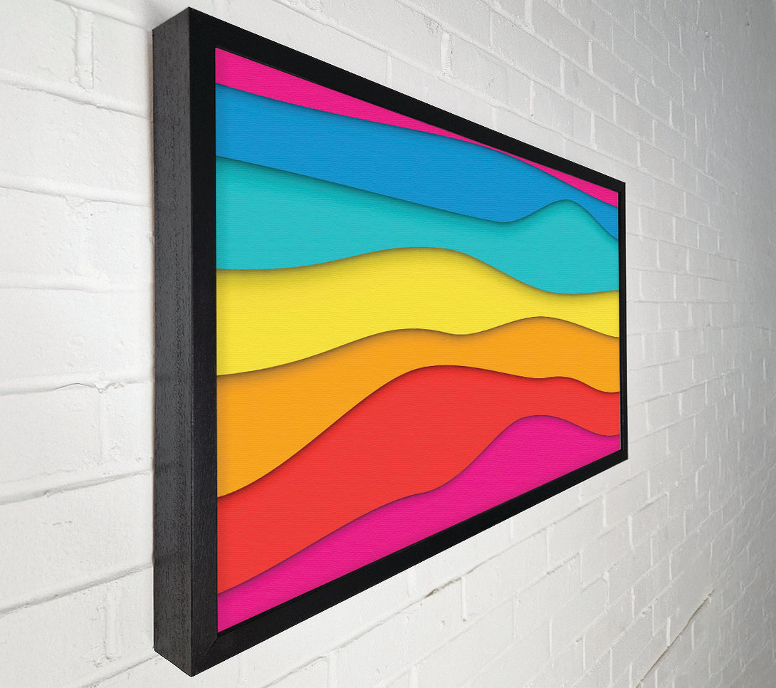  A Canvas Print of The Curve Rainbow Lines Canvas Wall Art