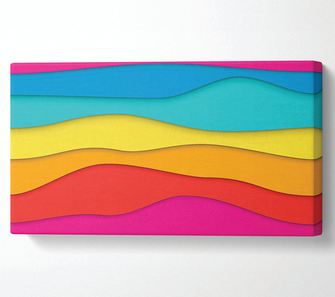  A Canvas Print of The Curve Rainbow Lines Canvas Wall Art