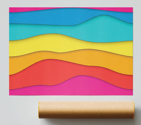 The Curve Rainbow Lines Giclee Print