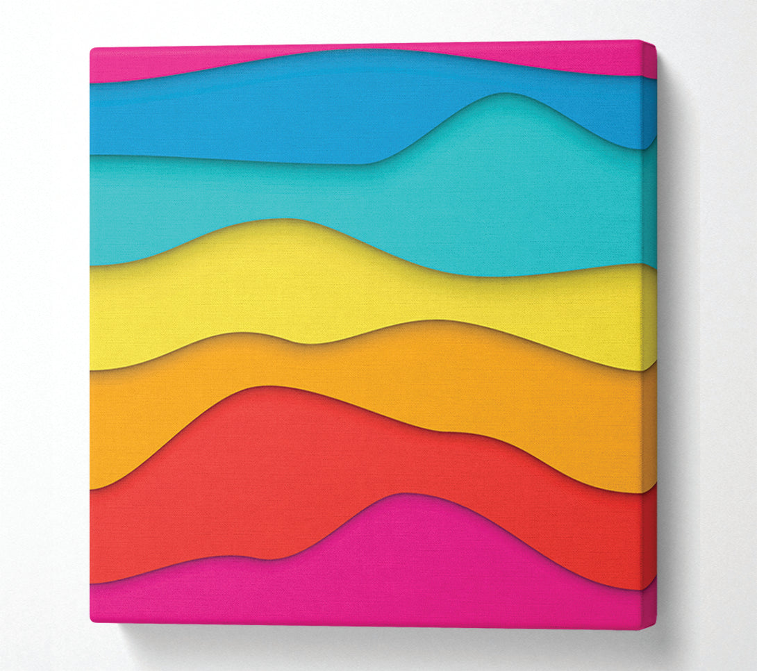  A Canvas Print of The Curve Rainbow Lines Canvas Wall Art