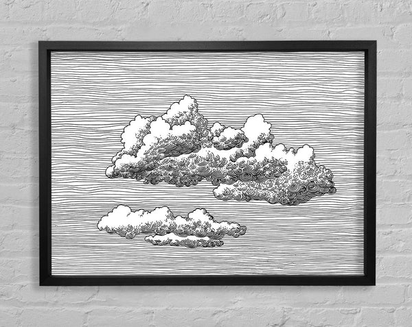 Lines Behind The Clouds Framed Print