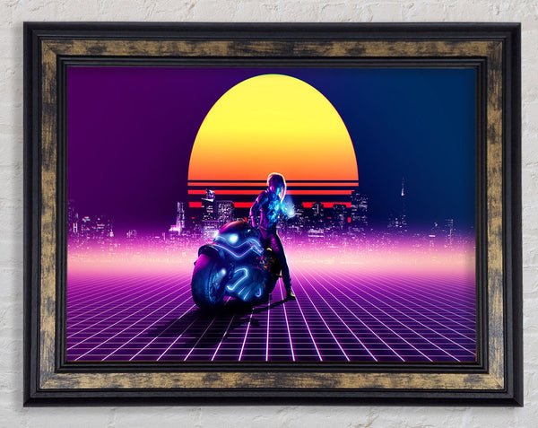 The Future Motorbike Framed Print