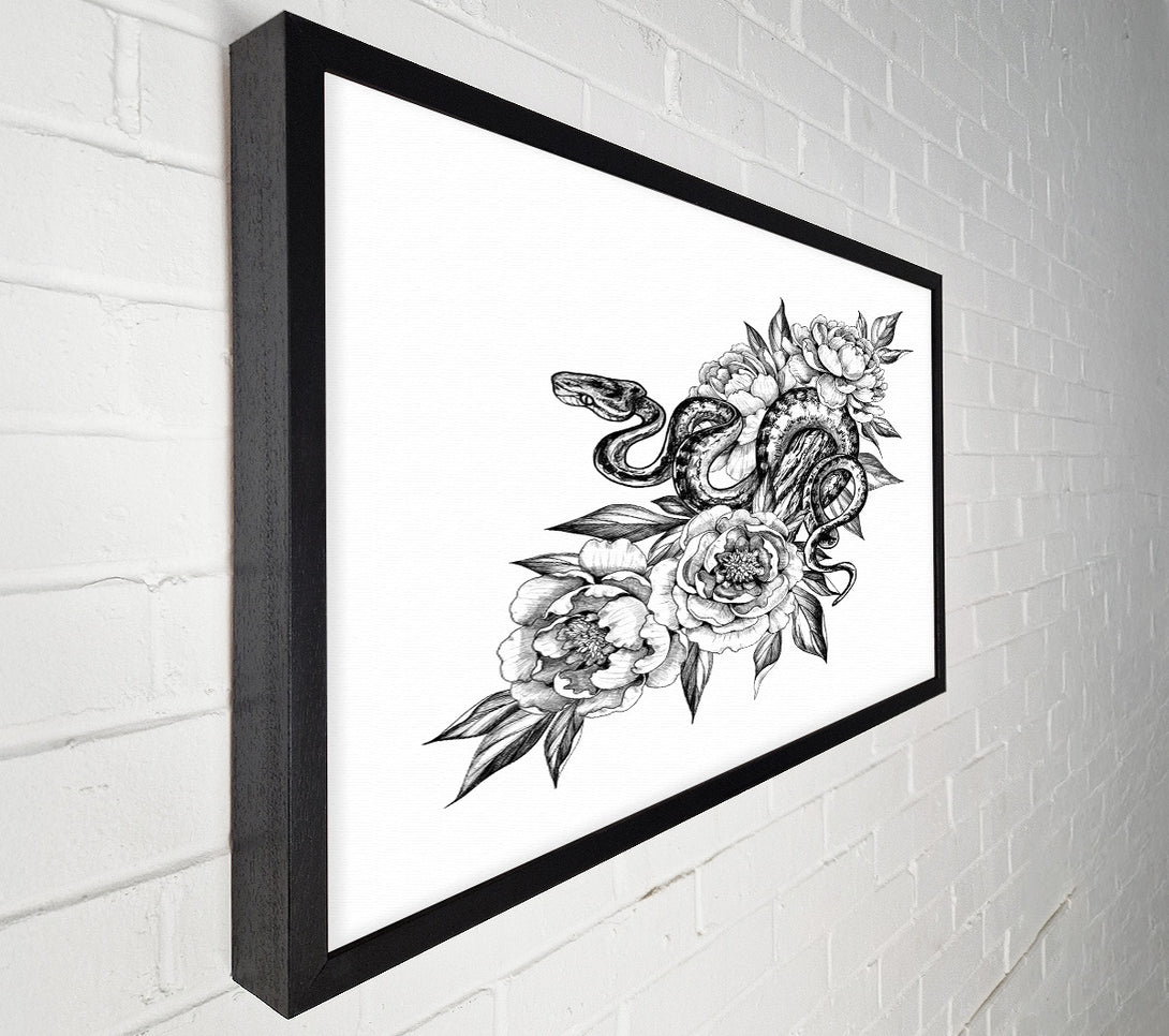 A Canvas Print of Snake Round The Flowers Canvas Art