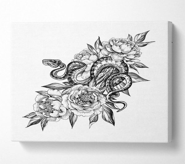  A Canvas Print of Snake Round The Flowers Canvas Art