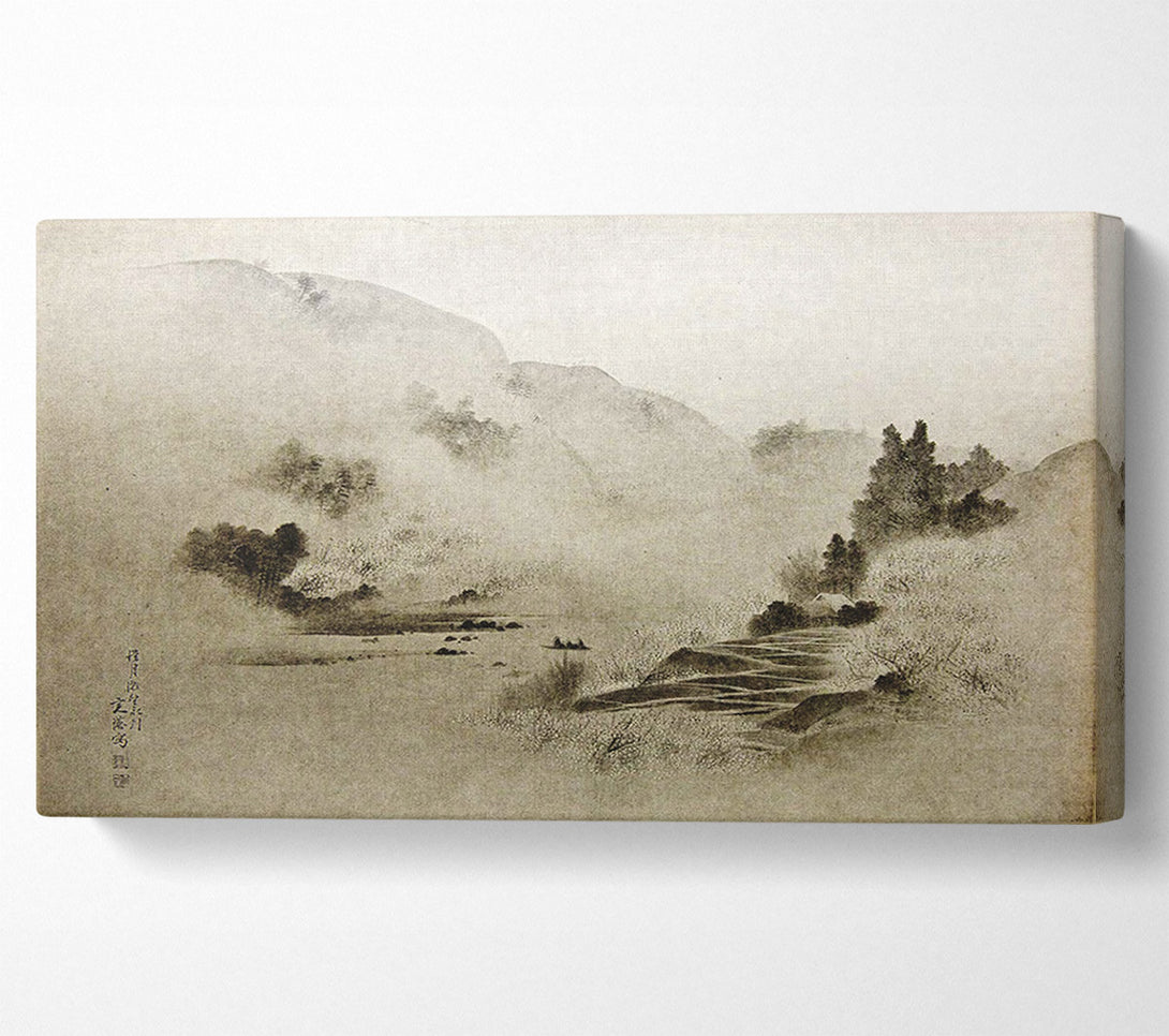  A Canvas Print of Washed Out Path Through The Valley Canvas Print