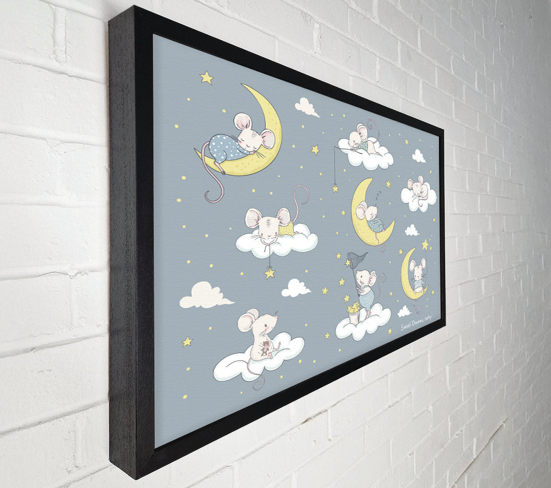  A Canvas Print of Three Moon Mice Canvas Print
