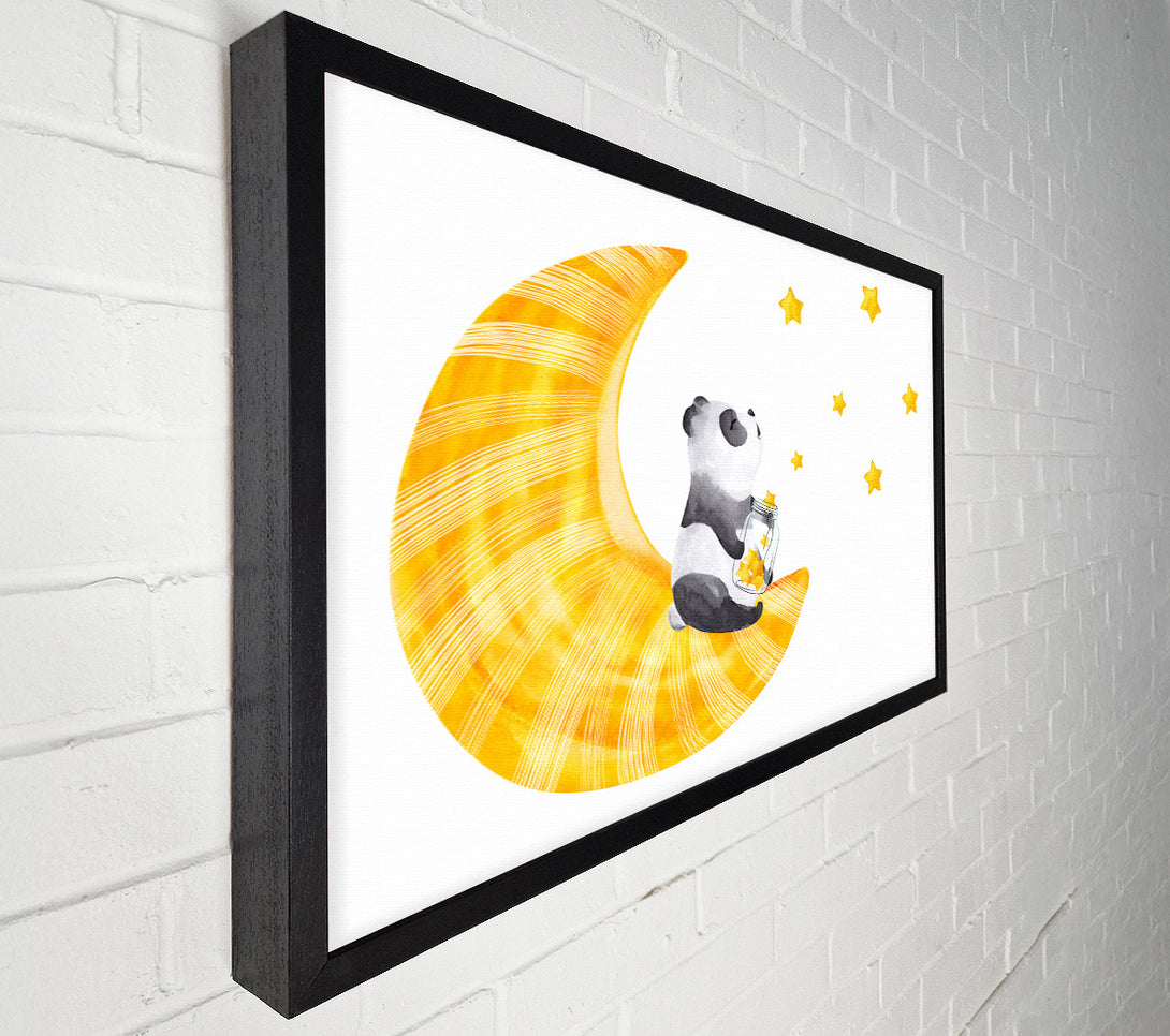  A Canvas Print of Panda Moon Canvas Wall Art