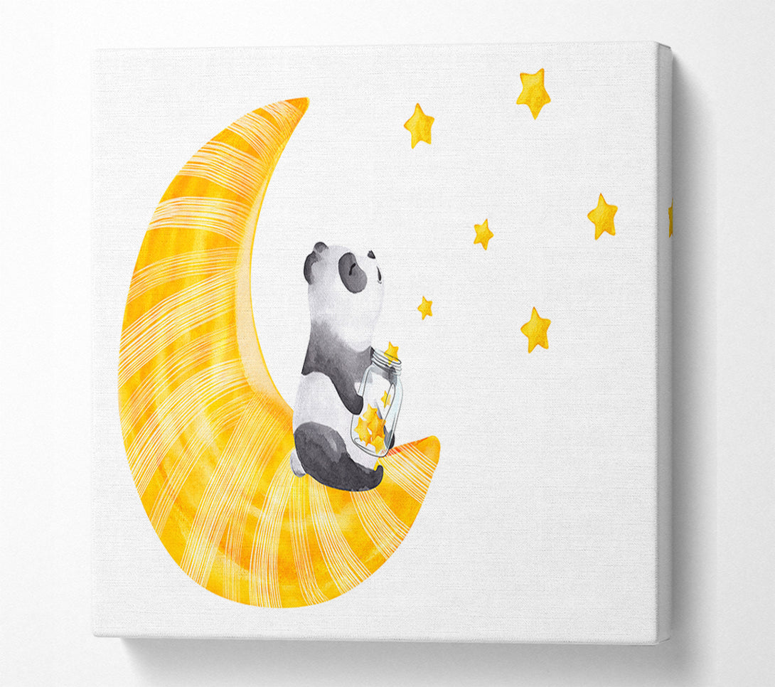  A Canvas Print of Panda Moon Canvas Wall Art