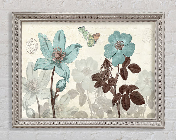 Blue Flower Stand Tall Framed Print