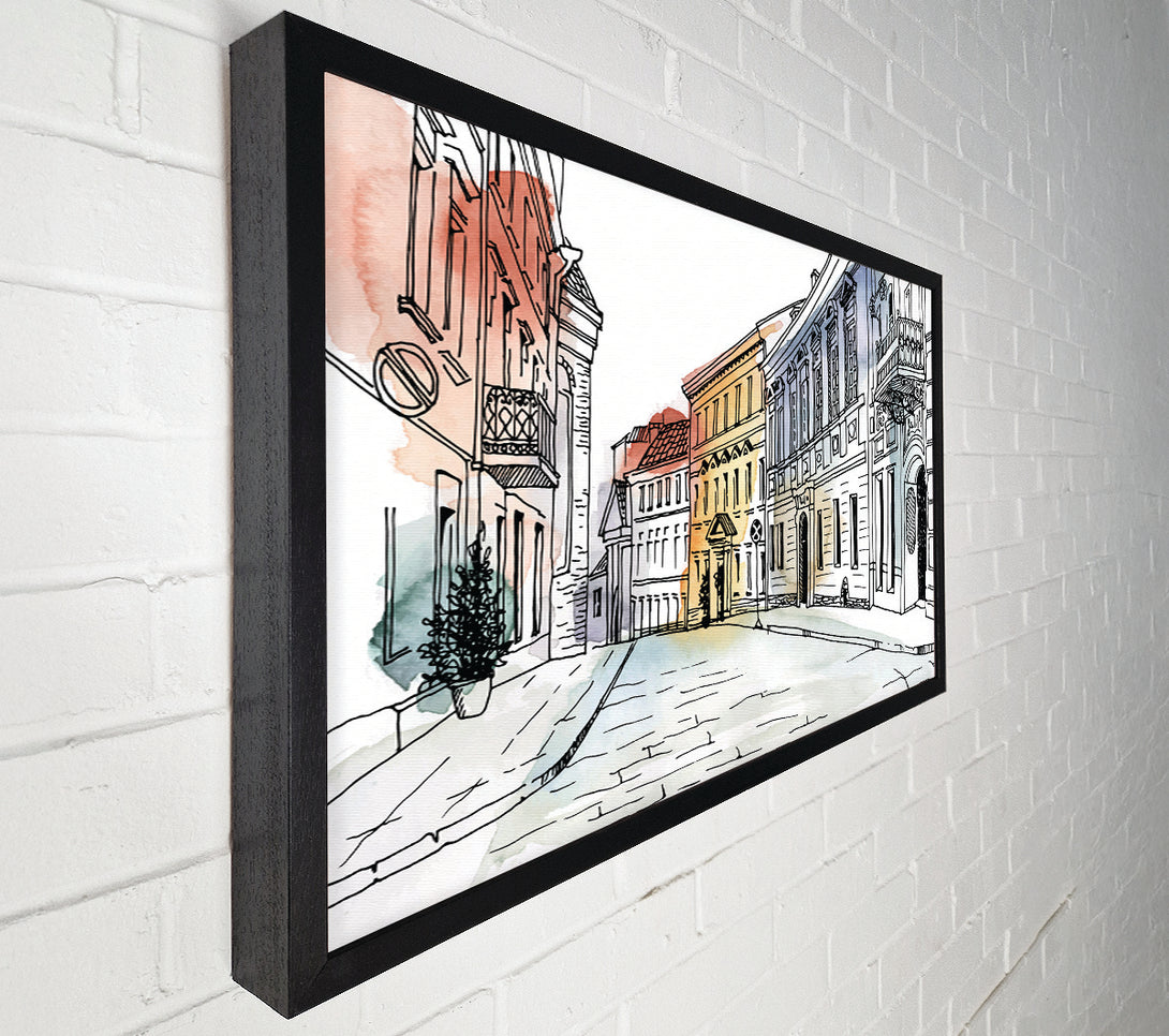  A Canvas Print of The Streets Of Milan Canvas Wall Art