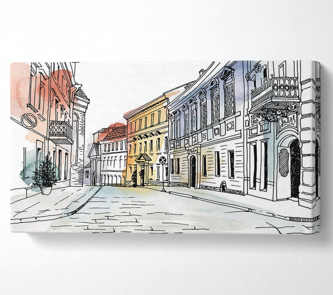  A Canvas Print of The Streets Of Milan Canvas Wall Art