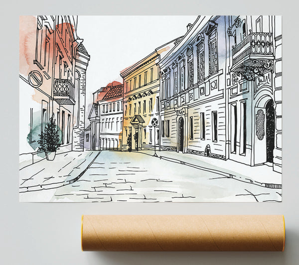 The Streets Of Milan Giclee Print
