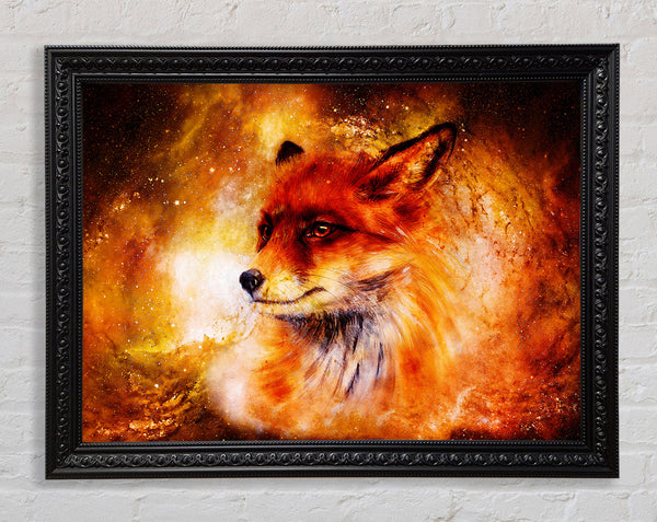 Fox Head Fire Framed Print