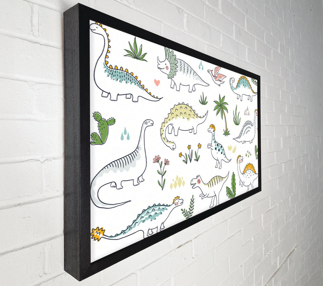  A Canvas Print of The Dino Pattern Canvas Art