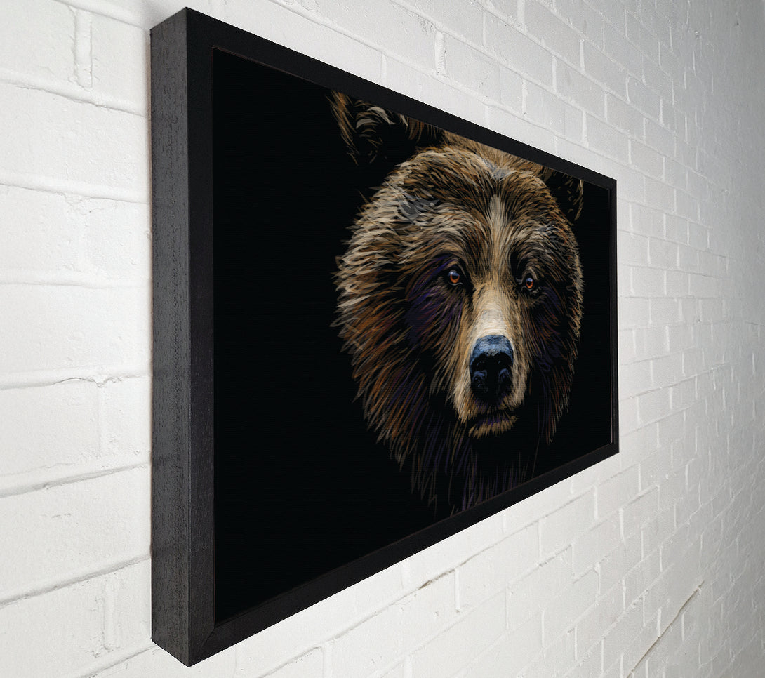  A Canvas Print of Big Scary Bear Face Canvas Art