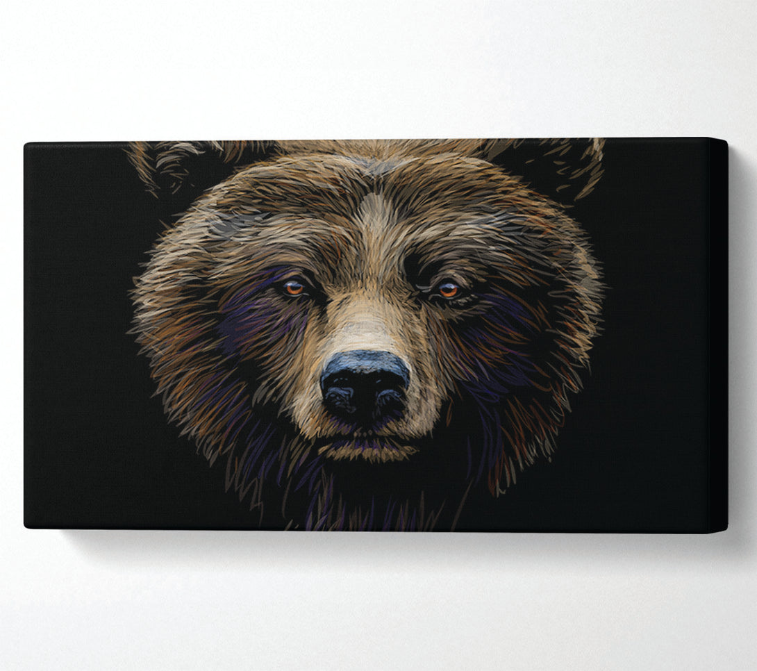  A Canvas Print of Big Scary Bear Face Canvas Art