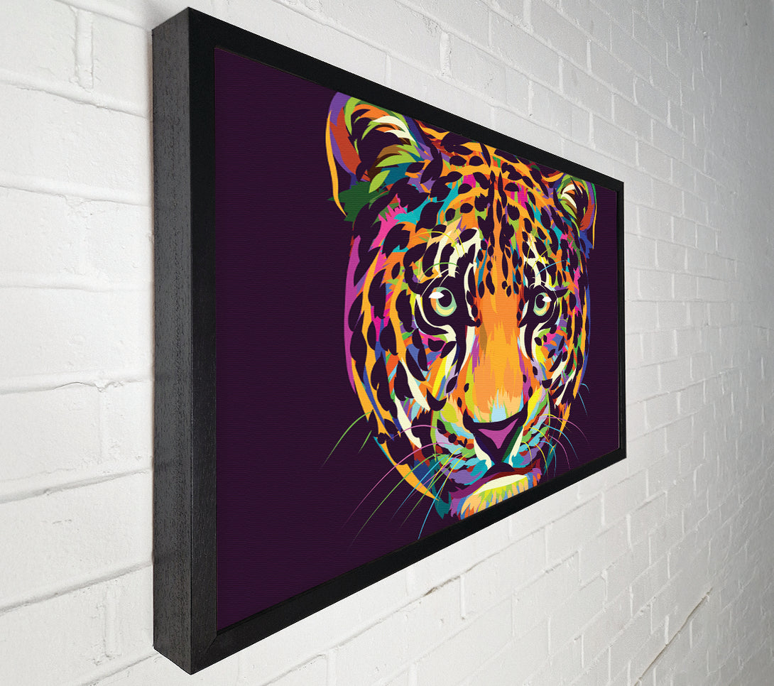  A Canvas Print of Leopard Head Watercolour Canvas Wall Art