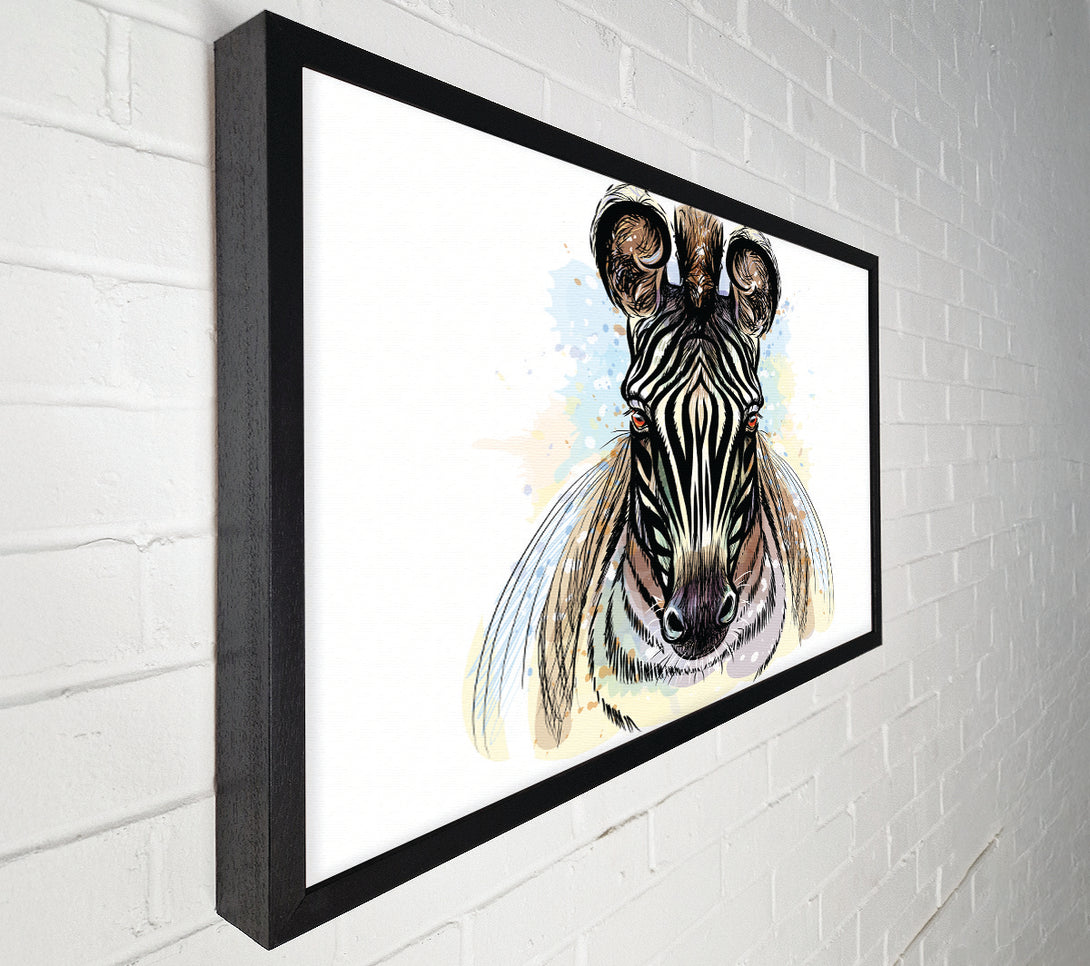  A Canvas Print of Stunning Zebra Head Canvas Print