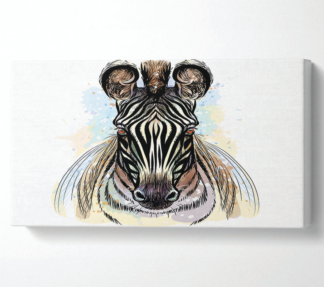  A Canvas Print of Stunning Zebra Head Canvas Print