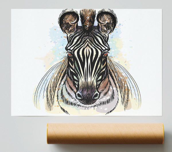 Stunning Zebra Head Print