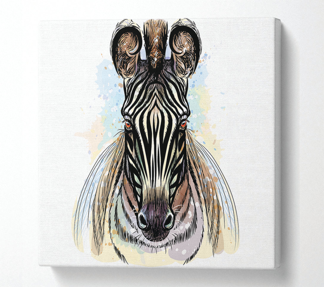  A Canvas Print of Stunning Zebra Head Canvas Print
