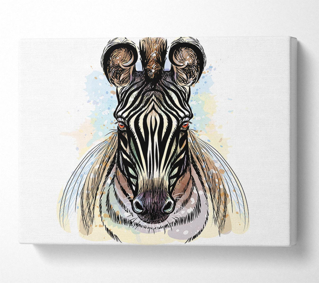  A Canvas Print of Stunning Zebra Head Canvas Print