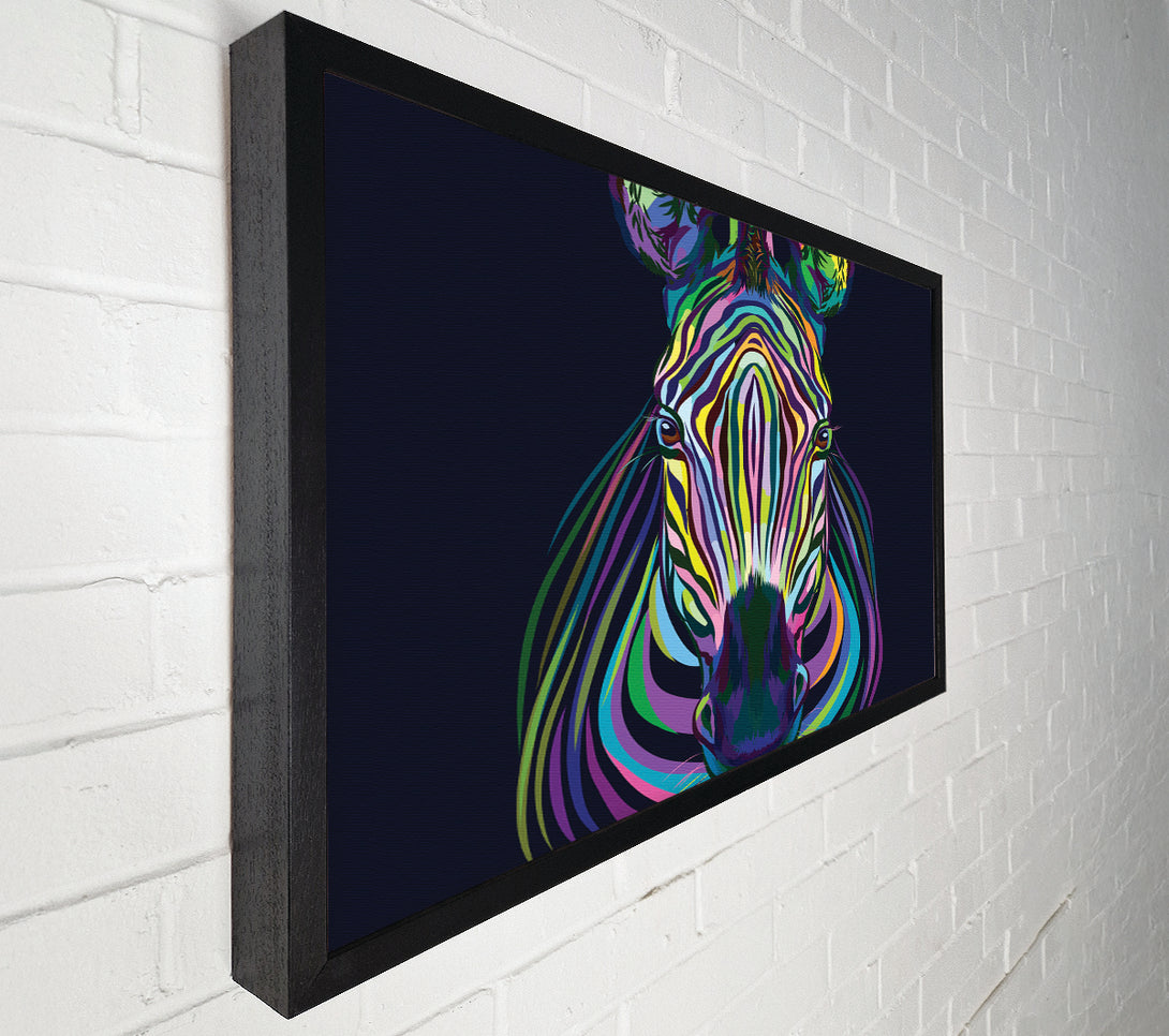  A Canvas Print of Stunning Zebra Vibrant Canvas Wall Art