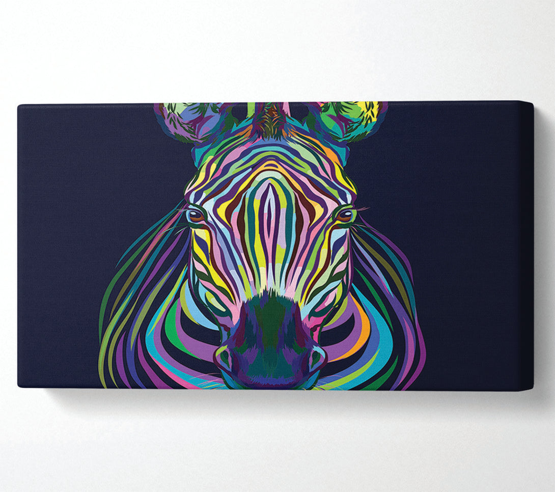  A Canvas Print of Stunning Zebra Vibrant Canvas Wall Art
