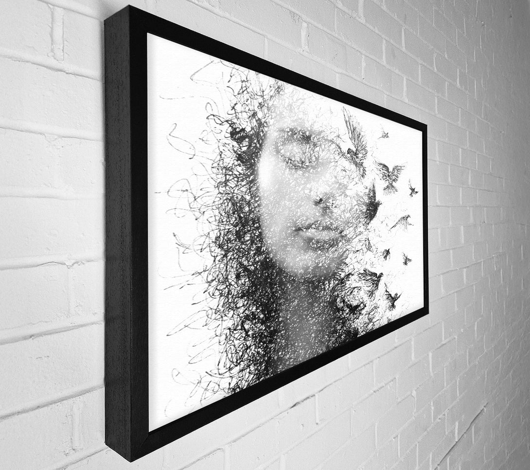  A Canvas Print of Bird Out Of A Face Canvas Art