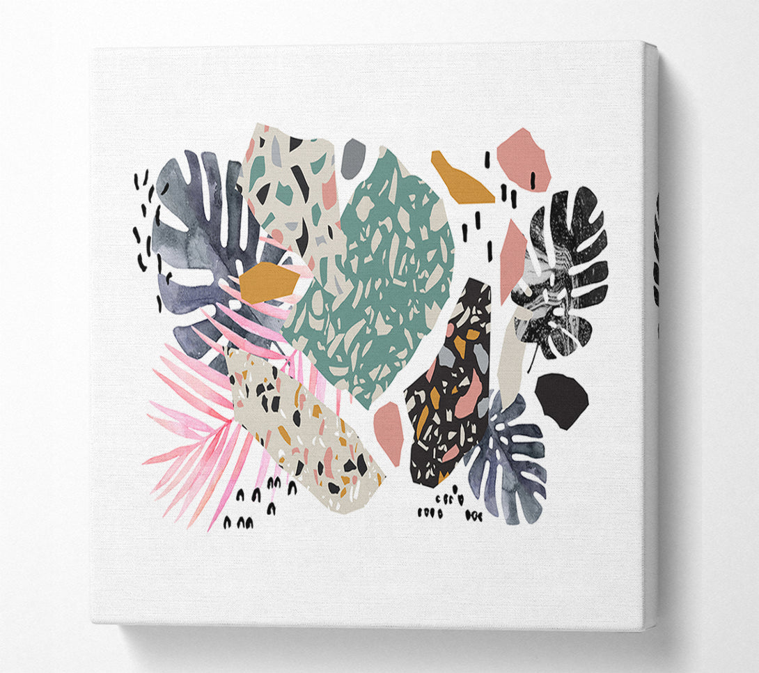  A Canvas Print of Mid Century Cheese Plant Canvas Print