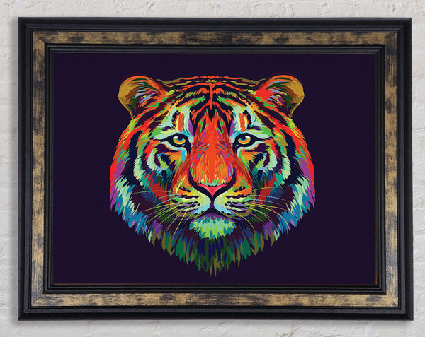 The Great Vibrant Tiger Framed Print