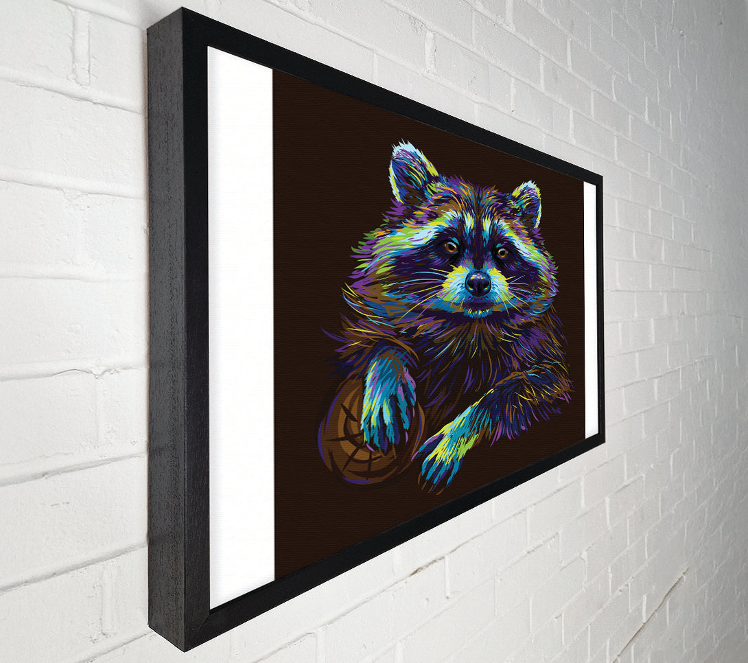  A Canvas Print of The Cheeky Racoon Canvas Art