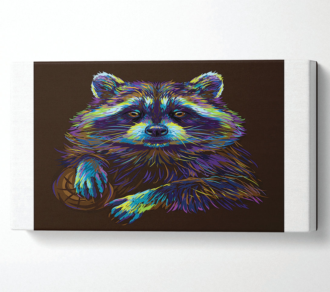  A Canvas Print of The Cheeky Racoon Canvas Art