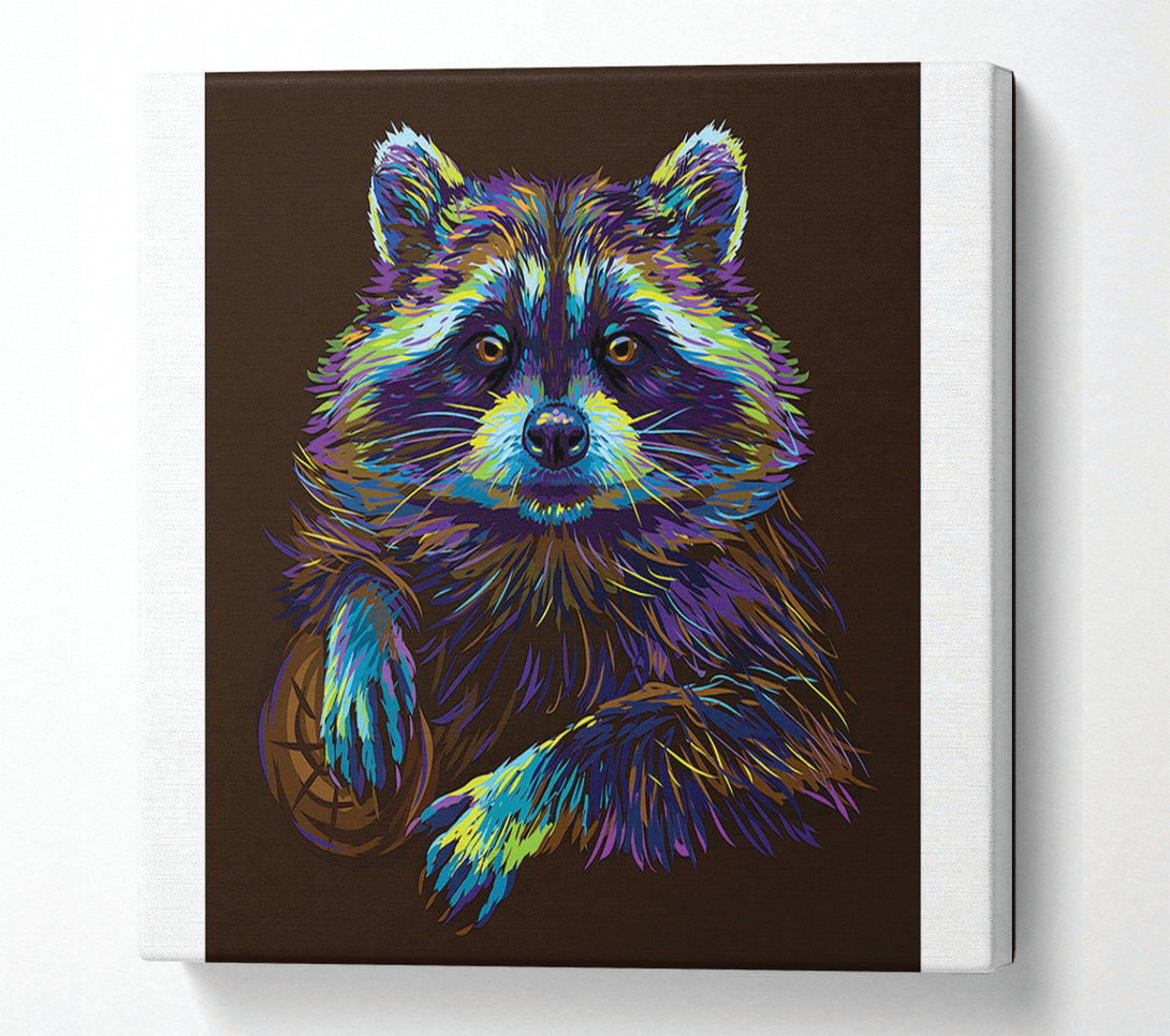  A Canvas Print of The Cheeky Racoon Canvas Art