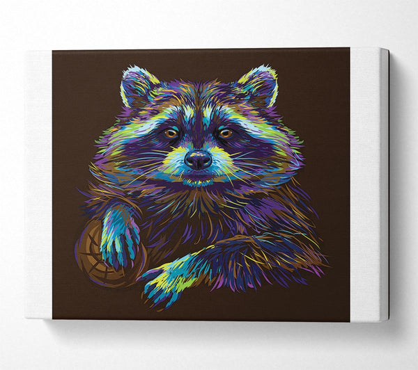  A Canvas Print of The Cheeky Racoon Canvas Art