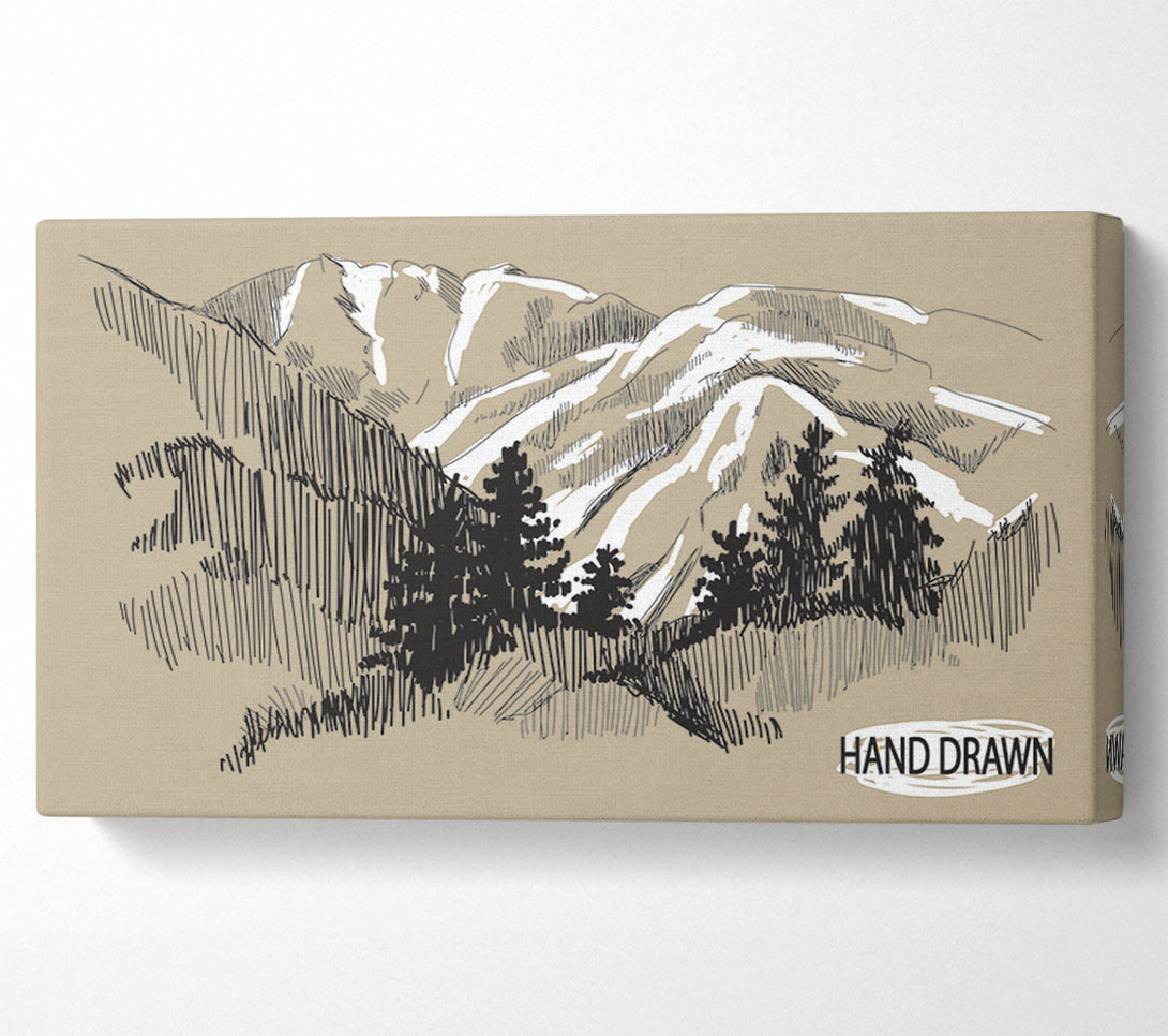  A Canvas Print of Above The Snowy Cliffs Canvas Wall Art