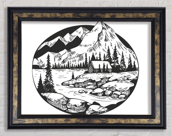 The Circle Mountains Framed Print