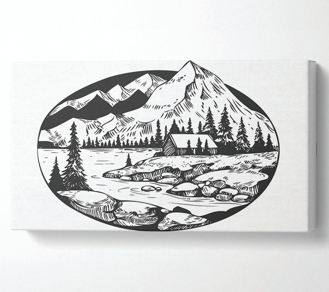  A Canvas Print of The Circle Mountains Canvas Print
