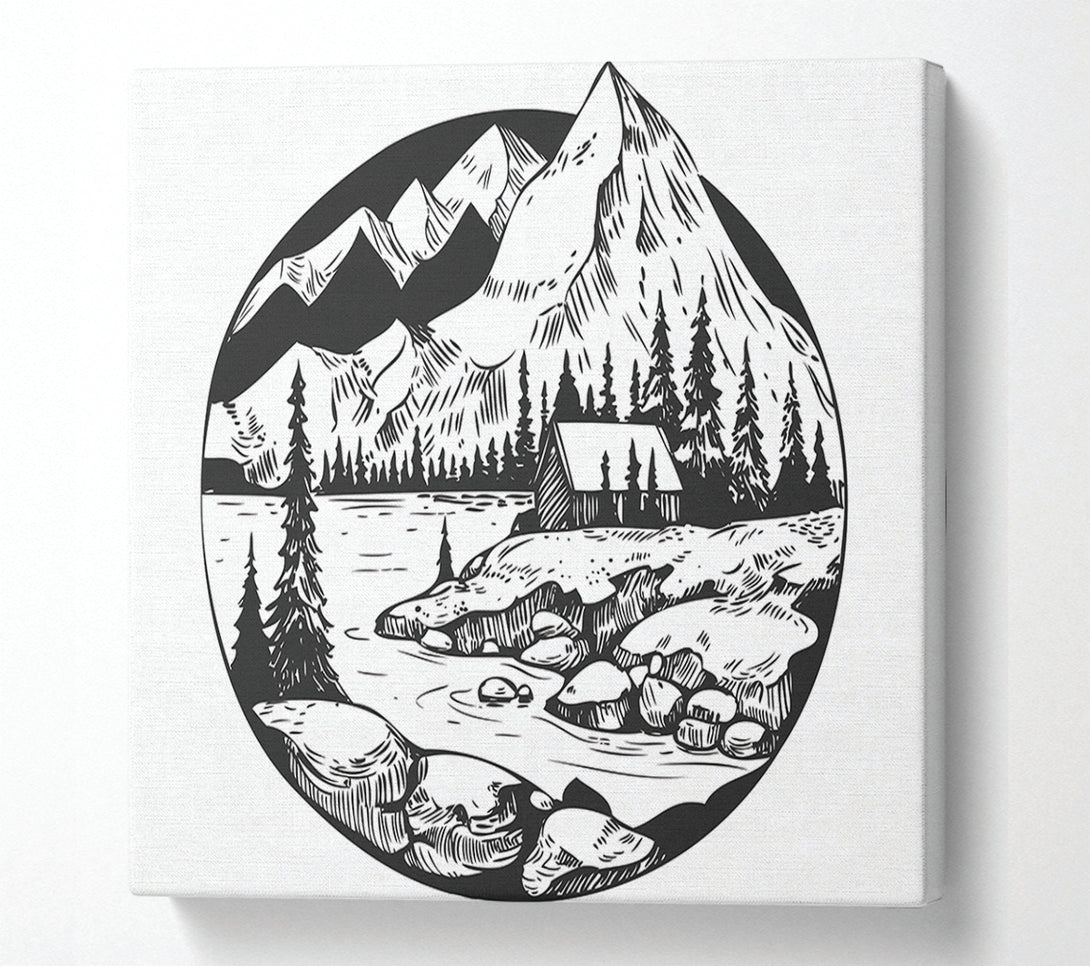  A Canvas Print of The Circle Mountains Canvas Print
