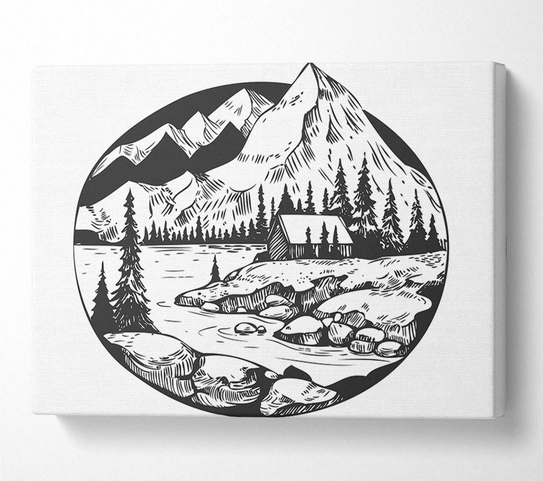  A Canvas Print of The Circle Mountains Canvas Print