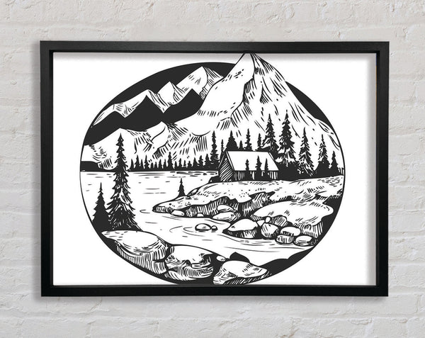 The Circle Mountains Framed Print