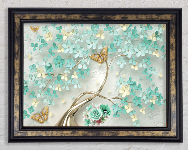 The Silver Branch Butterfly Framed Print